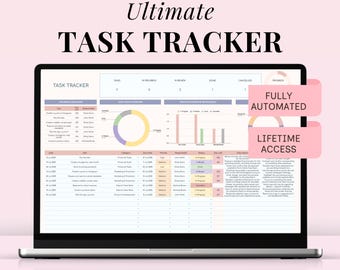 Task Tracker Spreadsheet To Do List Google Sheets Excel Work Organizer Recurring Planner Team Project Management ADHD Productivity Calendar