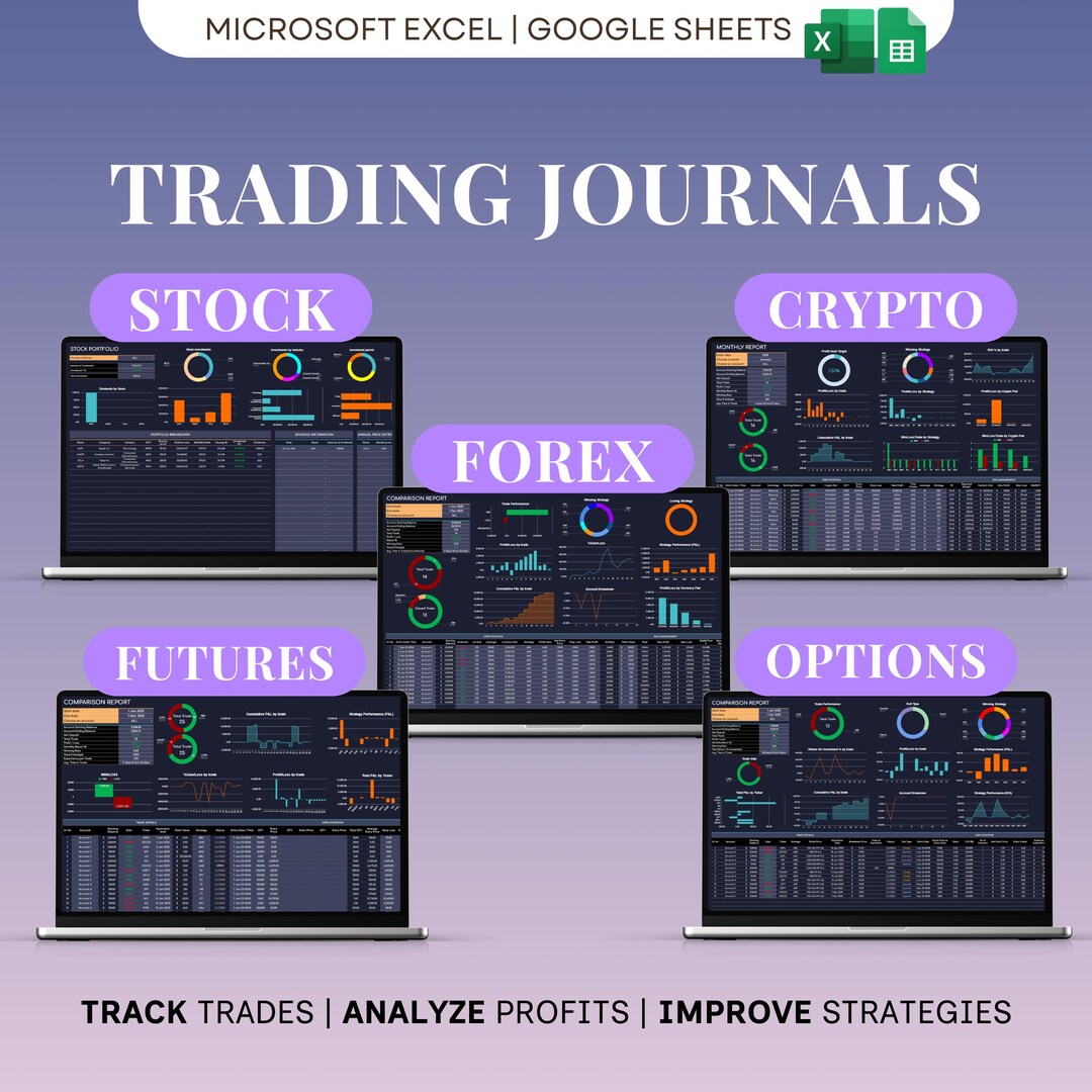 Trading Journal Tips Ultimate Trading Journal Forex Stock Crypto Options Futures Template ...