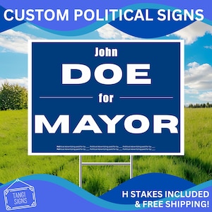Personalisiertes Wahlschild für Wahlen, Wahlwerbung oder Unterstützung von Wahlen