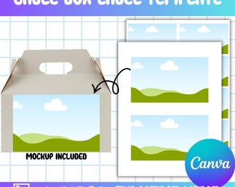 Gable Box Label Bundle Canva Template, Printable Gable Box Front Label, Drag and Drop, DIY Template, Custom Personalized, Party Favors