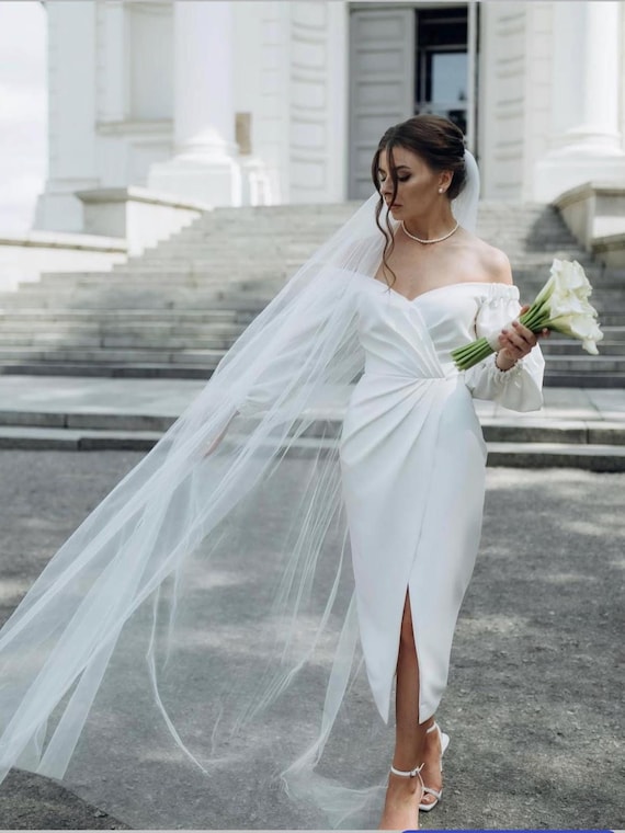 knee length dresses for ladies Hot Lace Boho Casual Wedding Dresses 2025 Beach Off Shoulder Bridal Wear US6 / Same As Picture main image 1