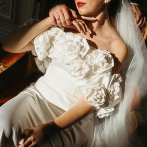 Corset wedding dress, Ivory Satin Corset for Elegant wedding, Gown off shoulder wedding dress for custom