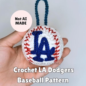 PATTERN! Digital download - Crochet LA Dodgers Baseball pattern