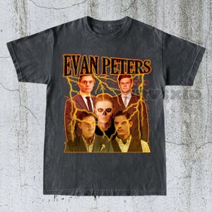 Chemise Evan Peters, t-shirt unisexe, cadeau de fan Evan Peters, chemise série télévisée d&#39;horreur, t-shirt graphique, chemise cinéphile, tenue décontractée MN36