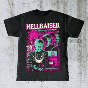 Hellraiser Film Shirt, Halloween T-Shirt, Horrorfilm T-Shirt, Pinhead T-Shirt, Klassisches Kult Shirt, Vintage Film Shirt, Horror Fan Geschenk MN64
