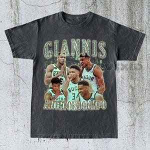Giannis Antetokounmpo Shirt, Basketball Fan Tee, NBA Star Shirt, Greek Freak T-shirt, Sports Fan Gift, Basketball Fan Gift MN47