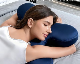 Ergonomic Beauty Pillow core with 22-Momme Mulberry Silk Pillowcase | Anti-Wrinkle|Skin-Friendly|Friction-Reduced
