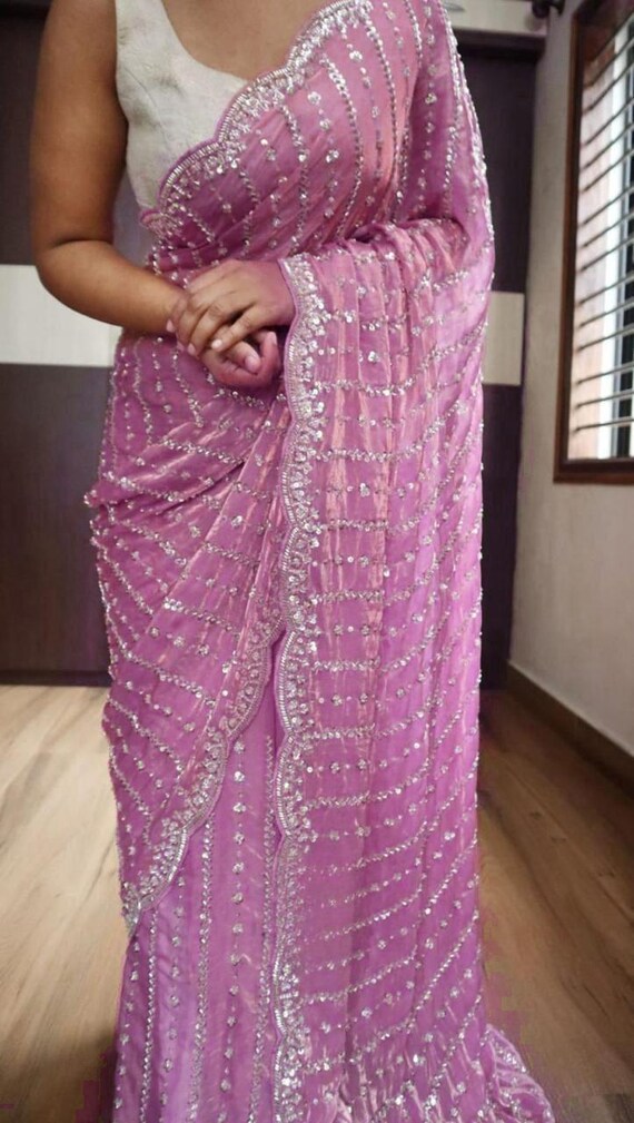 Trending sequence saree collection.