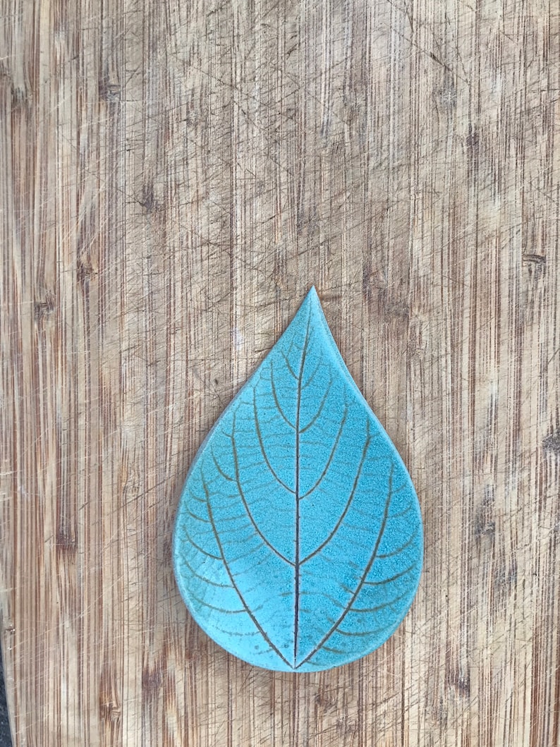 Turquoise Leaf Spoon Rest