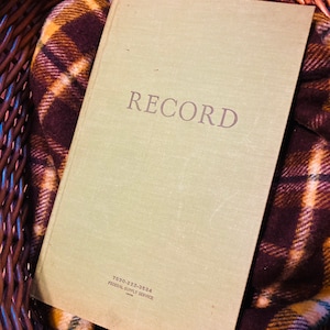 Antique Record Journal - Ledger - NOS - Blank Unused Pages - Alphabet Tabs - Vintage Junk Journal