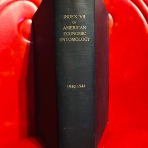 1949 Index VII of American Economic Entomology- Vintage Insect Reference Manual - Entomologist Gift