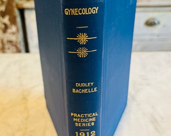 1912 Livre de gynécologie, série Médecine pratique, vol. 4 - Couverture rigide - Cadeau pour étudiant en médecine - Décoration de bureau