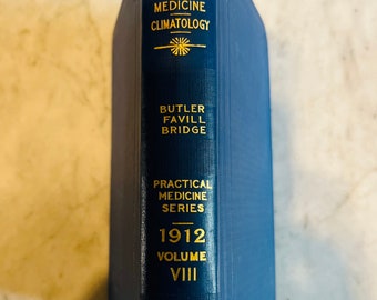 1912 Therapeutik Präventiv Medizin Klimatologie Buch, Praktische Medizin Reihe, Vol. 8 - Hardcover - MedizinStudent Geschenk - Büro Dekor