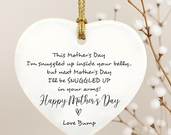 Presente para o Dia das Mães, Lembrança em Forma de Coração de Cerâmica, Presente de Gravidez para Futura Mamãe, Decoração para Casa, Presente para a Mamãe