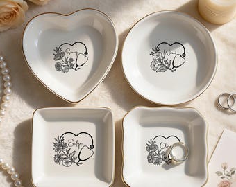 Custom Nurse Jewelry Dish, Nurse Graduation Gift, Custom Doctor Trinket Dish, Medical School Graduation Gifts,Nurse Appreciation Gifts