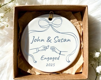 Enfeite de Noivado, Presente de Noivado Personalizado para Casais, Lembrança de Noivado Personalizada, Presente para Ela