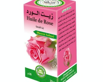 Olio di rosa marocchina: prodotto biologico puro spremuto a freddo per la cura della pelle (30 ml)