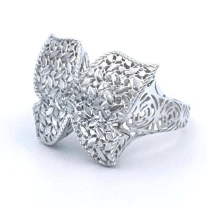 Butterfly Ring in 925 Sterling Silver Filigree