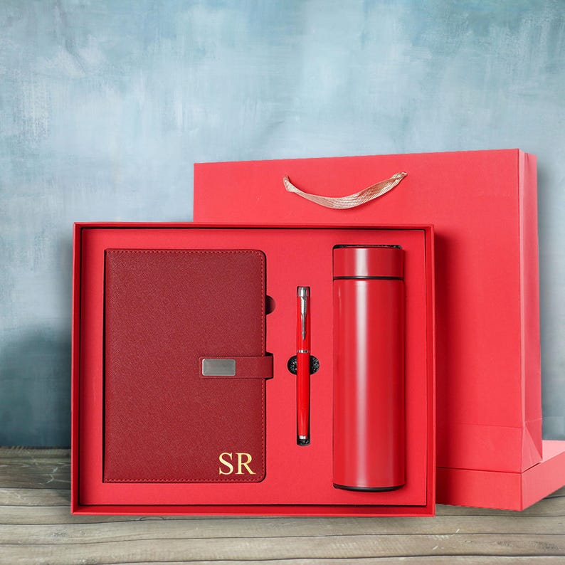 Personalized Luxury Notebook Gift Set – Custom Leather Journal, Pen ...