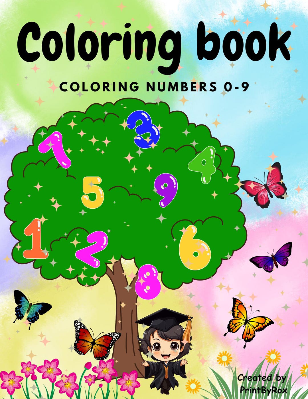 Coloring Numbers 0-9 - Printable Activity Book for Kids - Etsy
