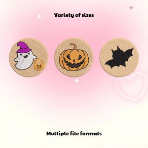 Spooky Season Embroidery Design - Halloween Icons Embroidery Design - Spooky Season - 5 Sizes -Machine Embroidery Files - Instant Download