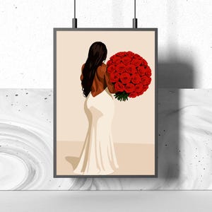 Black Queen Art Print: Melanin Magic, Afrocentric Woman (Digital Download)