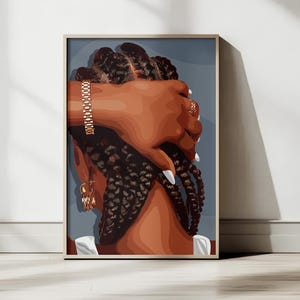 Black Queen Art Print: Melanin Magic Afrocentric Woman (Digital Download