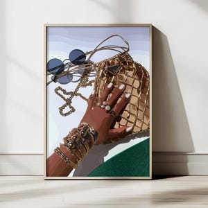 Black Queen Art Print: Melanin Magic Afrocentric Woman (Digital Download)