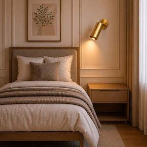 Adjustable Brass Spotlight: Mid-Century Modern Wall or Ceiling Light