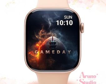 Fondo de pantalla de fútbol para Apple Watch: Ball GameDay 4K, esfera deportiva, fondo digital para fanáticos de la NFL