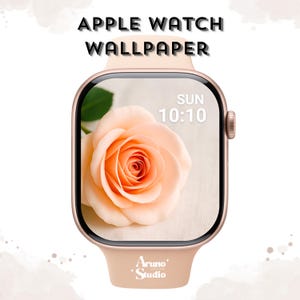 Spring Rose Apple Watch Wallpaper Floral | Cozy Floral Apple Watch Face | Feminine Aesthetic Digital Watch Background | Valentine Gift