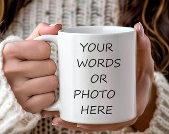 Custom Mug, Coffee mug with photo, Add your photo to a mug, Personalized mug, Customized mug, dishwasher safe coffee mug