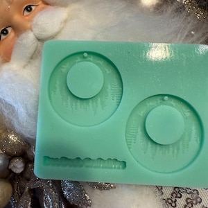 Molde de silicone para brincos de Papai Noel em formato de lágrima | Resina epóxi e UV | Artesanato de joias natalinas