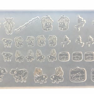 Stampo in silicone a forma di rana e cicala per orecchini a perno, pendenti e ciondoli in resina a forma di shaker.