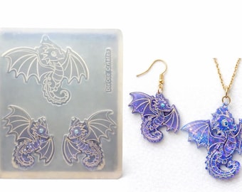 Dragon Silicone Mold | Resin Earrings, Charms, Ornaments