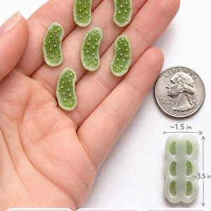 Mini Micro Pickle Resin Mold | Tiny Dill Charm Earring & Shaker Filler Silicone Mold