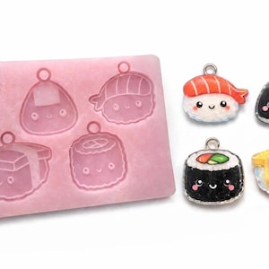 Kawaii Sushi Silicone Mold | Food Charms, Resin Jewelry