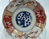 Antique Meiji Era Japanese Imari Dragon Rice Bowl 1900
