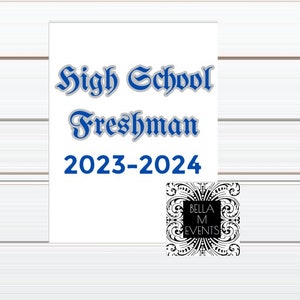 High School Back to School Printable Sign
