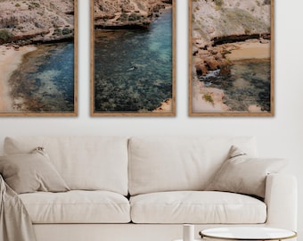 Sunny Crystal Waters Photography Prints - Set of 3 | Coastal Wall Art | Digital Download