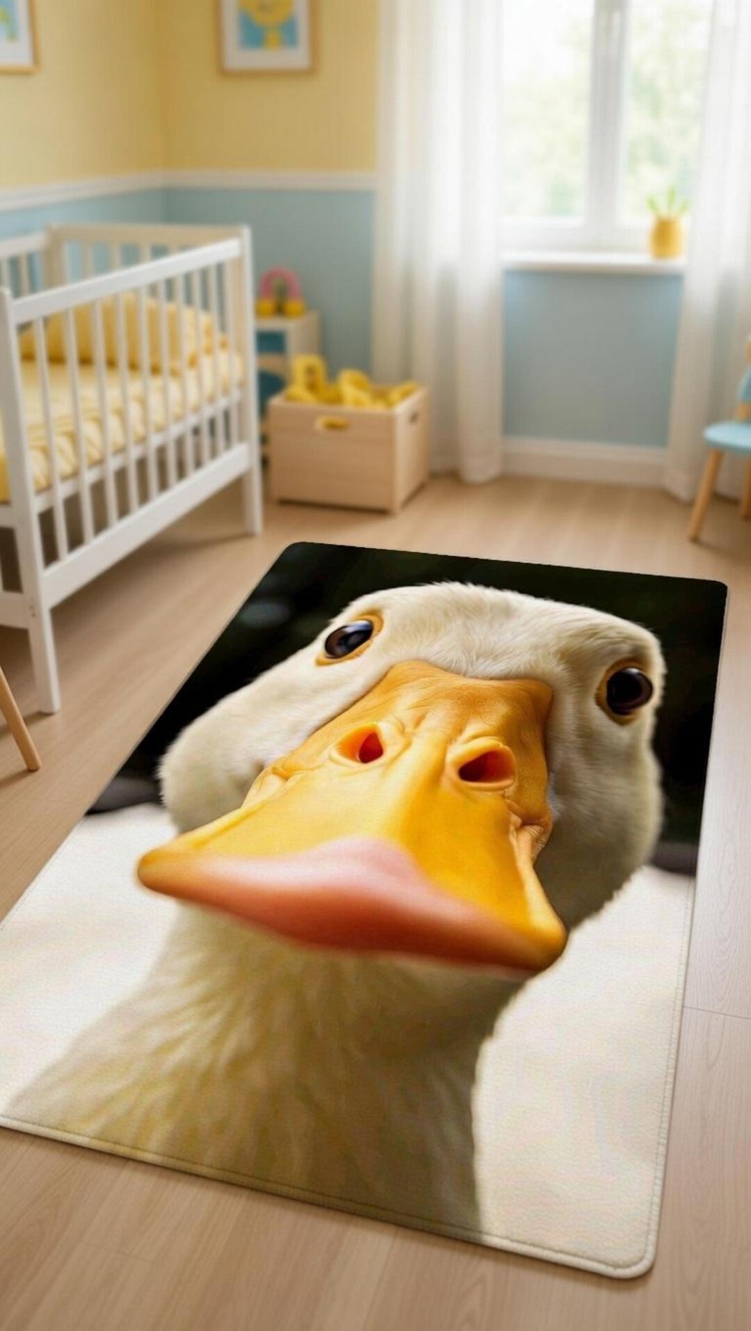 Duck Area Rug for Teen Room Kids Room Mat, Washable Non Slip - Etsy