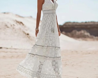 Plus Size Boho Maxi Dress  Flowy V-neck Kaftan for Beach, Wedding Guest &  Elegant Mother of the Bride Gown  Forest Oracle Wild Heart - Etsy
