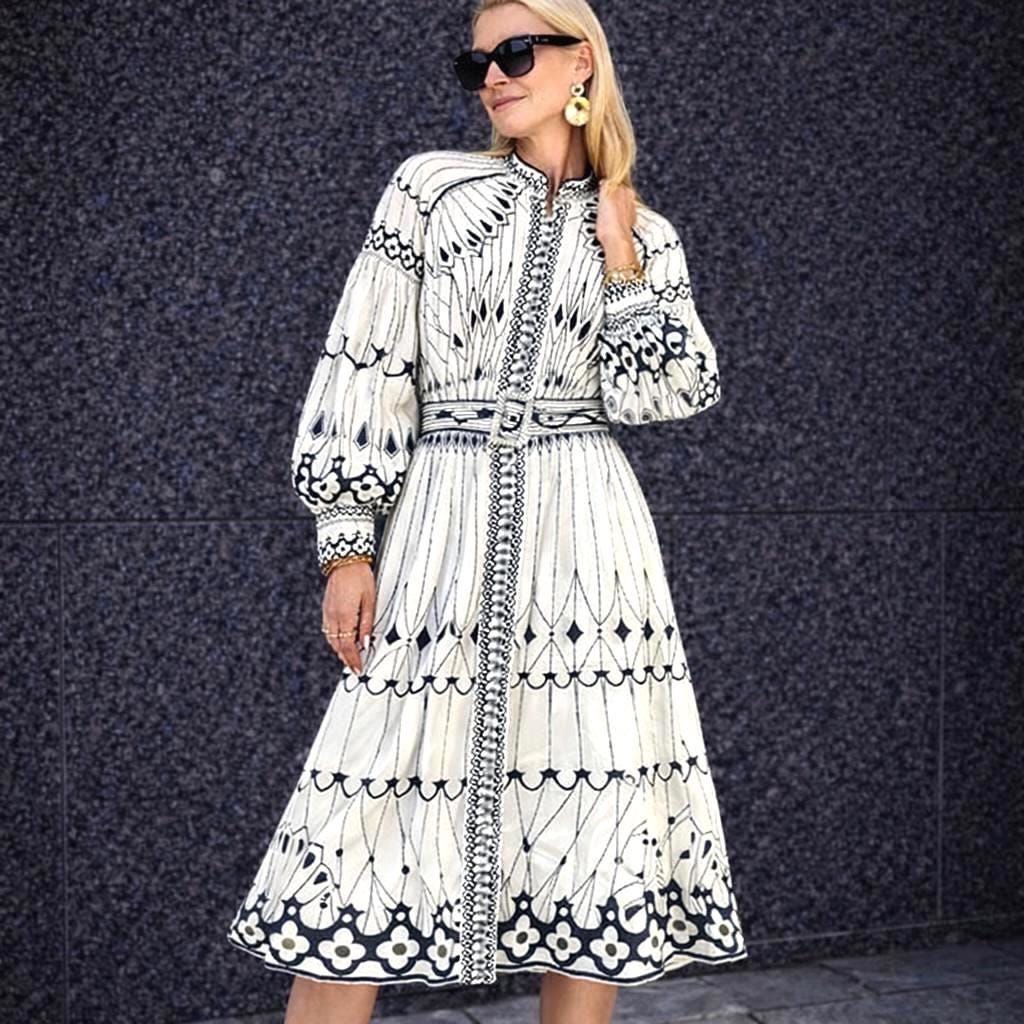 knee length dresses for ladies Ethereal Long Sleeve Maxi Dress