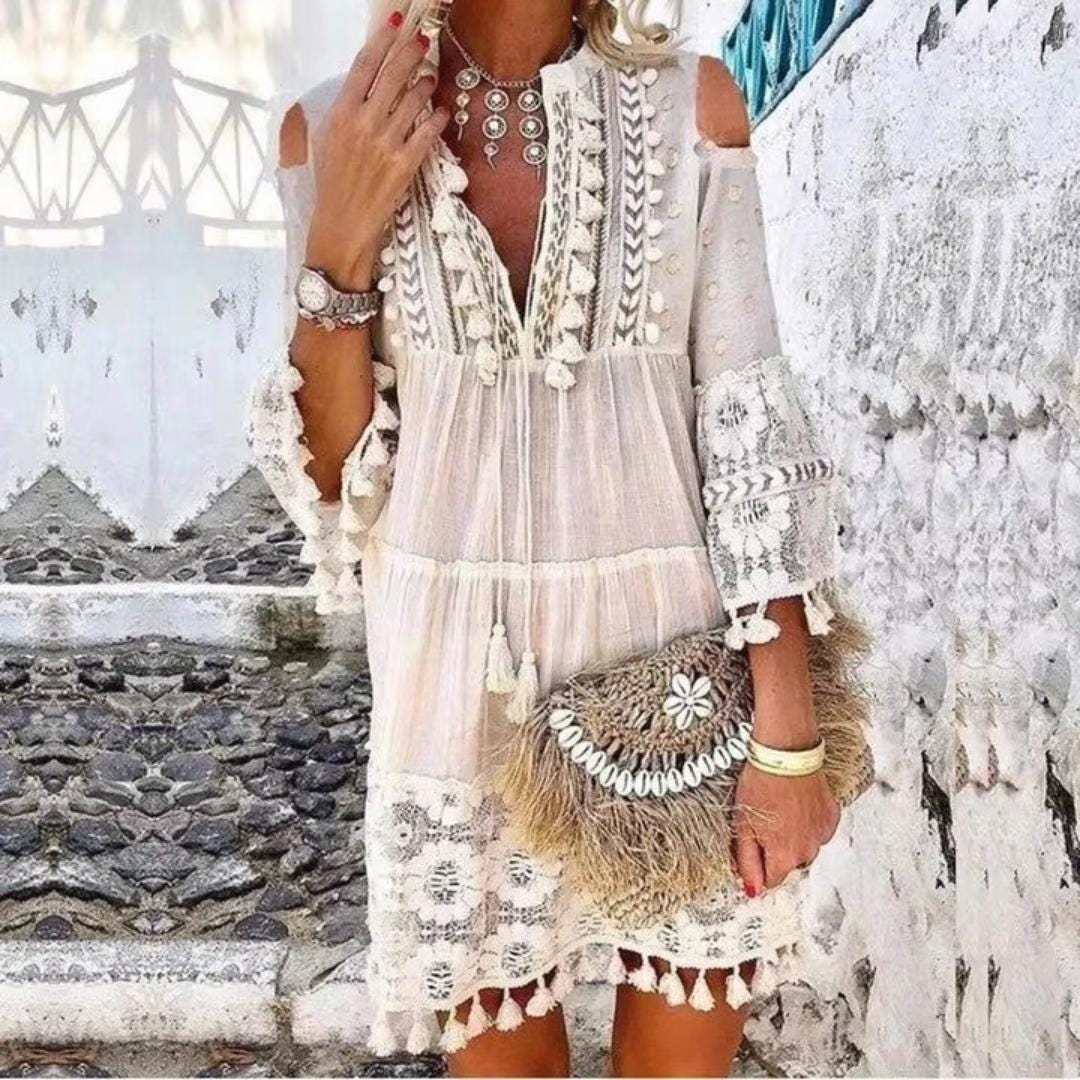 Boho Pom Pom Dress Australia