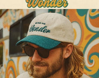Vintage Corduroy Dad Hat – Retro Unisex Baseball Cap, Soft Washed Cord Cap