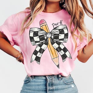 Pencil Coquette Bow PNG, Teacher Coquette Bow, Coquette bow png, Back to school, teacher appreciation, teacher shirt png, Coquette Pencil