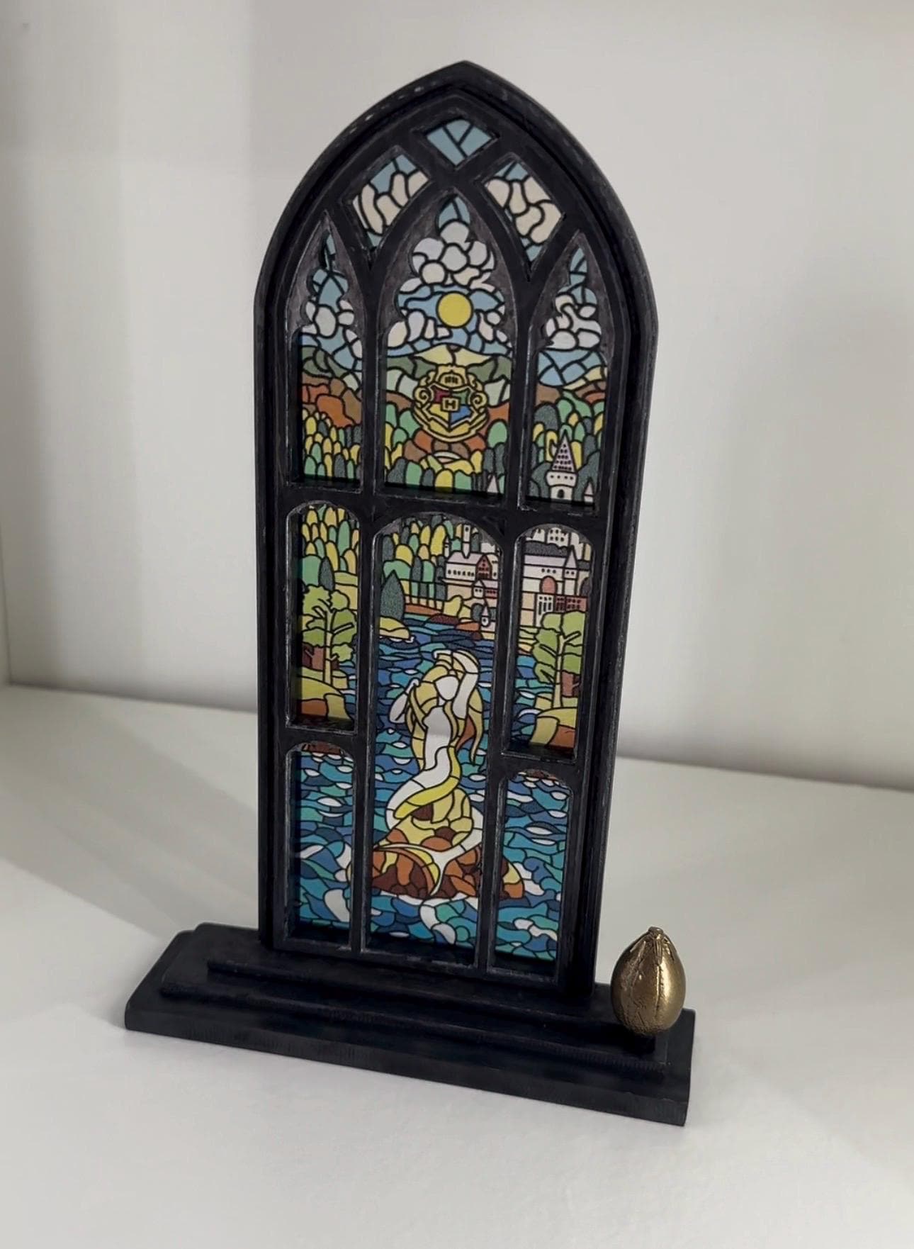 ハリー・ポッター 監督生のバスルーム ステンドグラス 人魚 金属 インゴット ハリー・ポッター 監督生の浴室 ステンドグラス 人魚 金属 インゴット