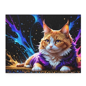 Colorful Cat Puzzle - 120, 252, 500-Piece: Perfect Gift for Cat Lovers, Fun Family Activity, Home Decor, Cat Lover Gift, Puzzle Night