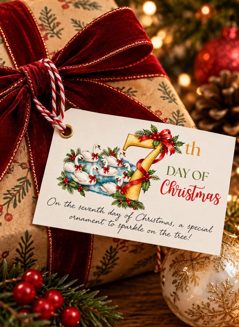 Buy 12 Days of Christmas Gift Tags | Vintage Holiday Printable ...
