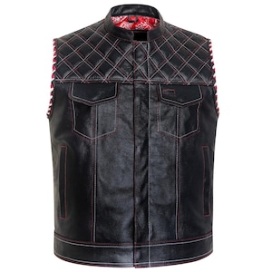 Leather Denim Vest Men Vest, Handmade Leather Vest, Biker vest Motorcycle vest men Men’sbraided vest